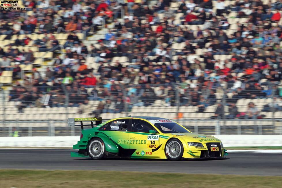 Im Jahr 2011 schlägt die Stunde von Martin Tomczyk mit dem Audi-Team Phoenix. Der Deutsche schafft es als erster DTM-Fahrer, mit einem Jahreswagen Meister zu werden. Er dominiert die Saison mit drei Rennsiegen und letztlich 20 Punkten Vorsprung in der Gesamtwertung auf seinen Markenkollegen Mattias Ekström.