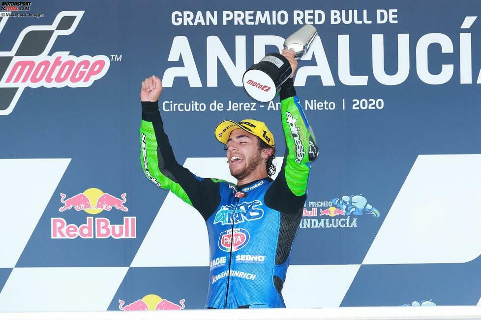 2020 beginnt Bastianini mit einem Podestplatz beim Saisonauftakt in Katar. Anschließend feiert er beim zweiten Jerez-Rennen seinen ersten Moto2-Sieg. Gleich darauf gewinnt er auch das nächste Rennen in Brünn.