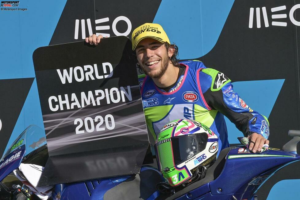 Mit Platz fünf krönt sich Bastianini zum Moto2-Weltmeister 2020. Mit Ducati geht es für den Italiener in die MotoGP-Klasse.