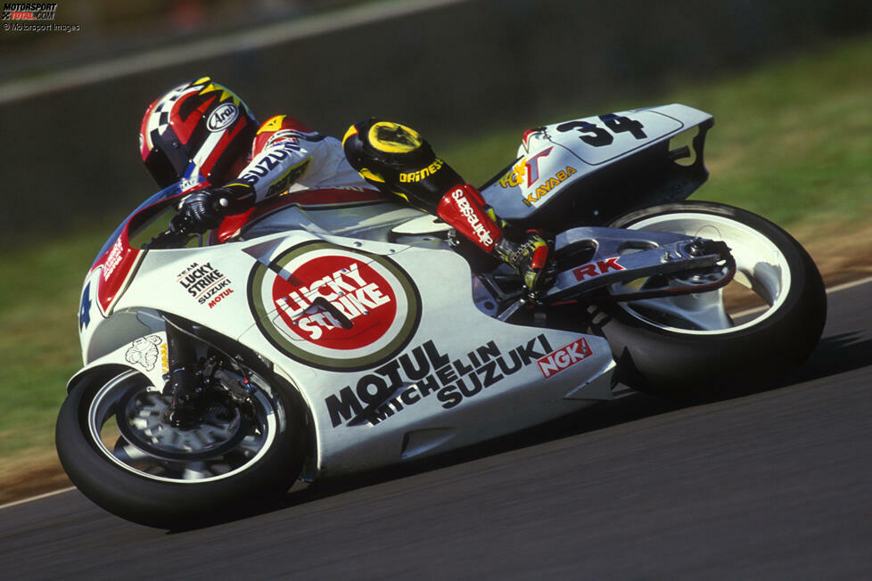 Platz 7 - Kevin Schwantz (29 Poles): Der US-Amerikaner bestreitet seine gesamte Karriere (1986 - 1995) für Suzuki und wird 1993 Weltmeister. Schwantz gewinnt 25 Rennen.