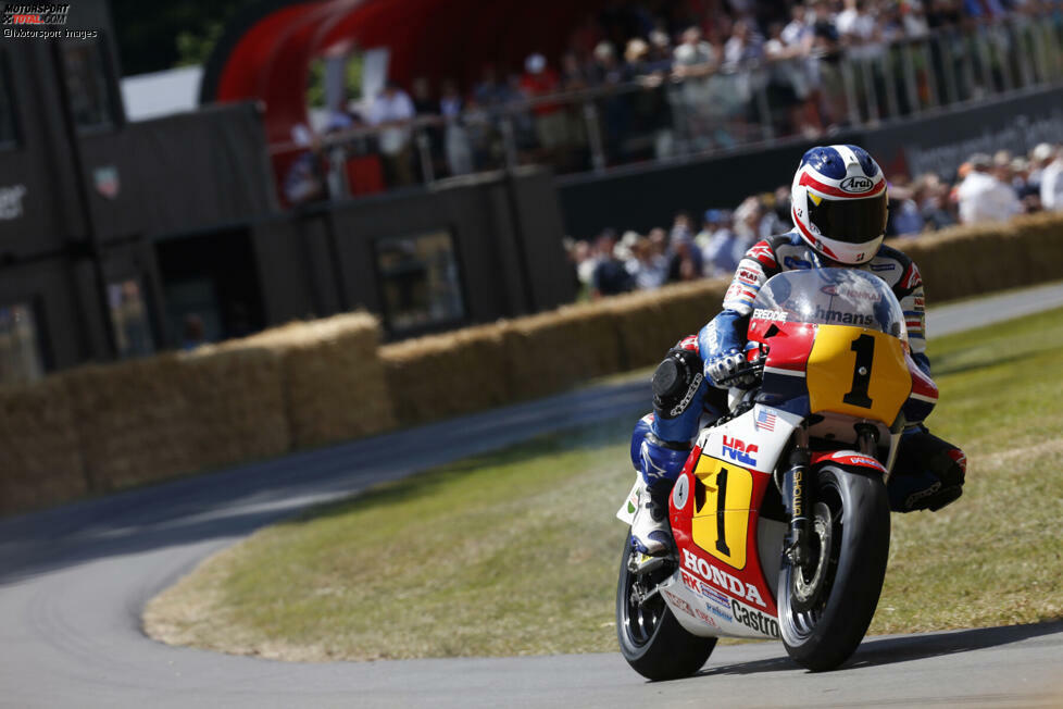 Freddie Spencer: 500er-Weltmeister mit Honda in den Jahren 1983 und 1985 und 250er-Weltmeister mit Honda im Jahr 1985