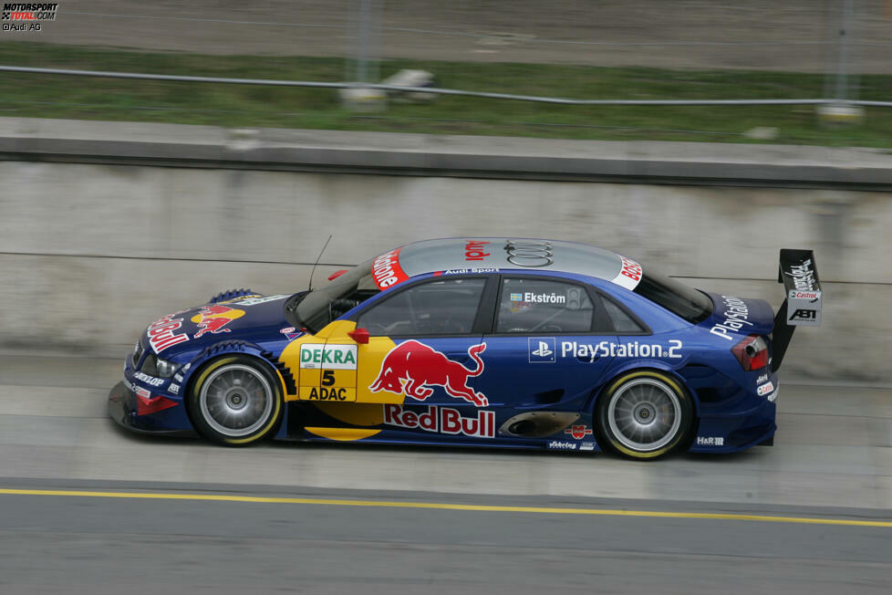 Platz 18: Allein schon wegen Publikumsliebling Mattias Ekström muss das Red-Bull-Design ins Ranking: In seiner gesamten DTM-Laufbahn fährt der schwedische Audi-Pilot, der zwei Titel holt, in den Farben des österreichischen Energy-Drink-Konzerns. Mit seinem Rücktritt Ende 2018 verschwinden sie.