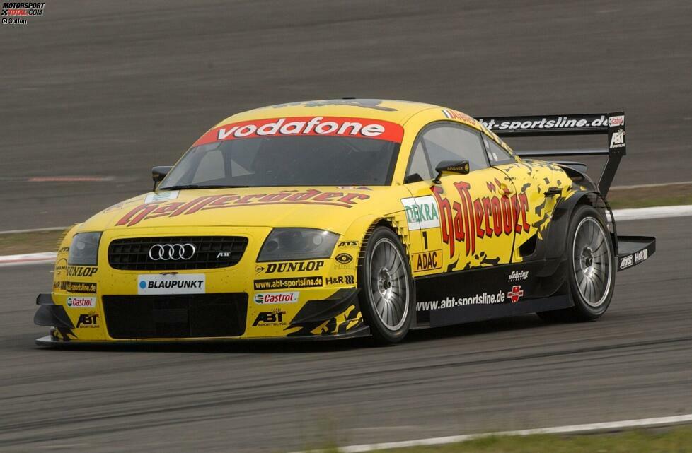 Platz 19: Der Hasseröder-Audi von Laurent Aiello ist ein Farbklecks in der neu gegründeten DTM. Dem Franzosen gelingt es mit dem Design in den Farben der deutschen Brauerei im Jahr 2002 sensationell, Bernd Schneider vom DTM-Thron zu stoßen.