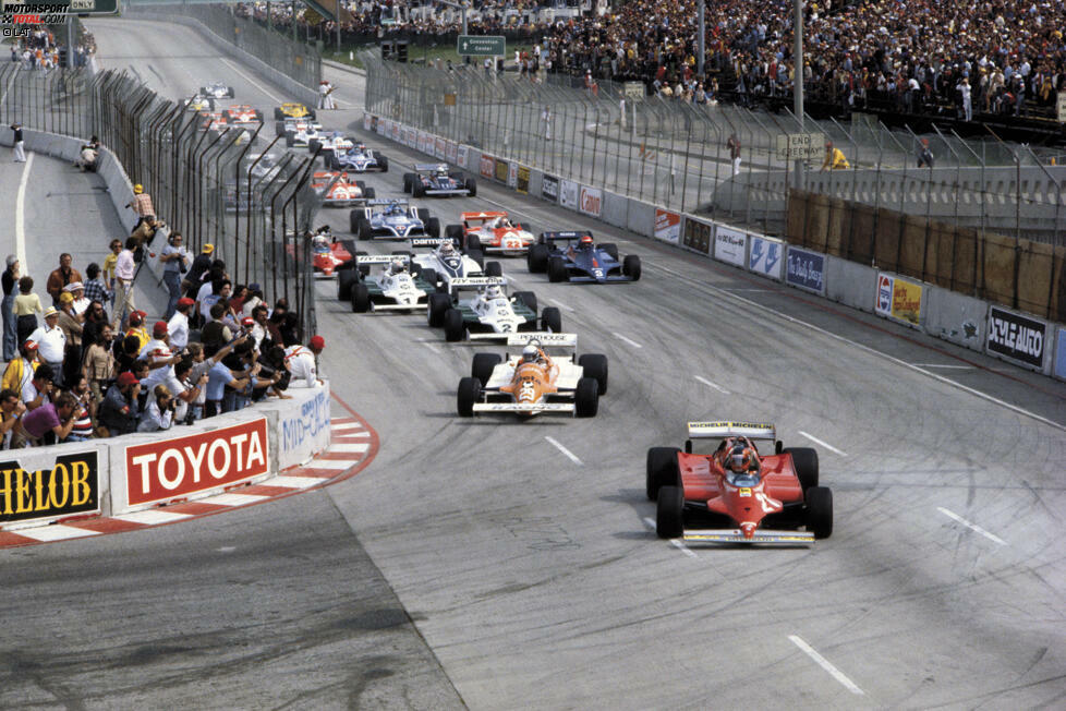Long Beach (1981) - Insgesamt dreimal findet ein Formel-1-Auftakt in den USA statt. Die Premiere gibt es 1981 in Long Beach, wo die Königsklasse zwischen 1976 und 1983 insgesamt achtmal gastiert. Den Auftakt 1981 gewinnt Alan Jones, zwei Jahre später fährt die Formel 1 letztmalig dort.