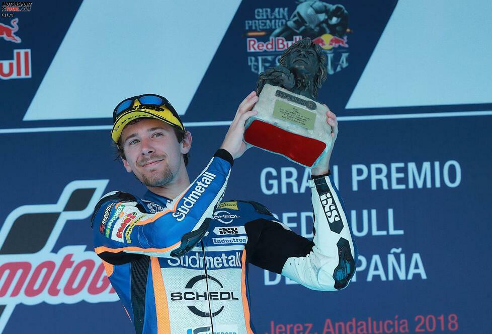 Philipp Öttl startet seine WM-Karriere 2013 in der Moto3. Der erste und einzige Sieg gelingt dem Deutschen beim Großen Preis von Spanien in Jerez 2018, als er mit 0,059 Sekunden Vorsprung gewinnt.