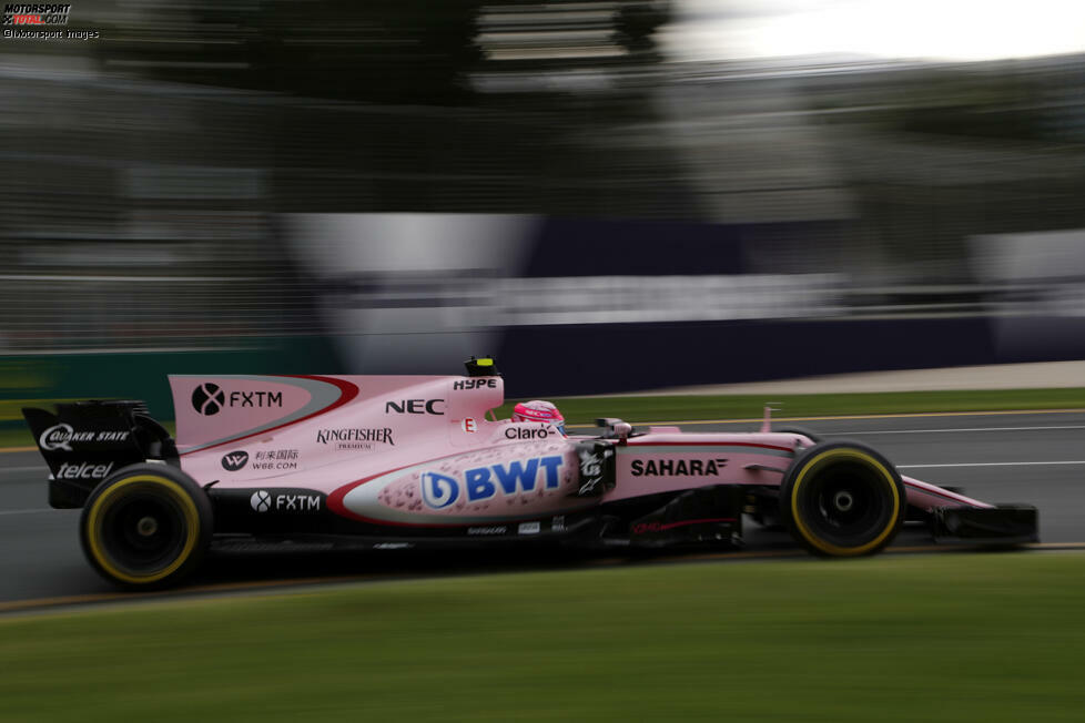 Ocon gelingt ein guter Einstieg: Gleich bei seinem ersten Rennen für Force India punktet er als Zehnter, sieht in 20 Grands Prix überhaupt nur zwei Mal nicht die Zielflagge in den Top 10!