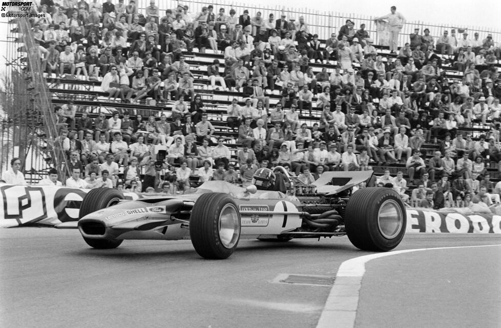 Monte Carlo 1969: Seinen letzten Formel-1-Sieg erzielt Graham Hill standesgemäß in Monaco, wo er bis heute einer der erfolgreichsten Fahrer ist. 1969 ist er bereits 40 Jahre alt.