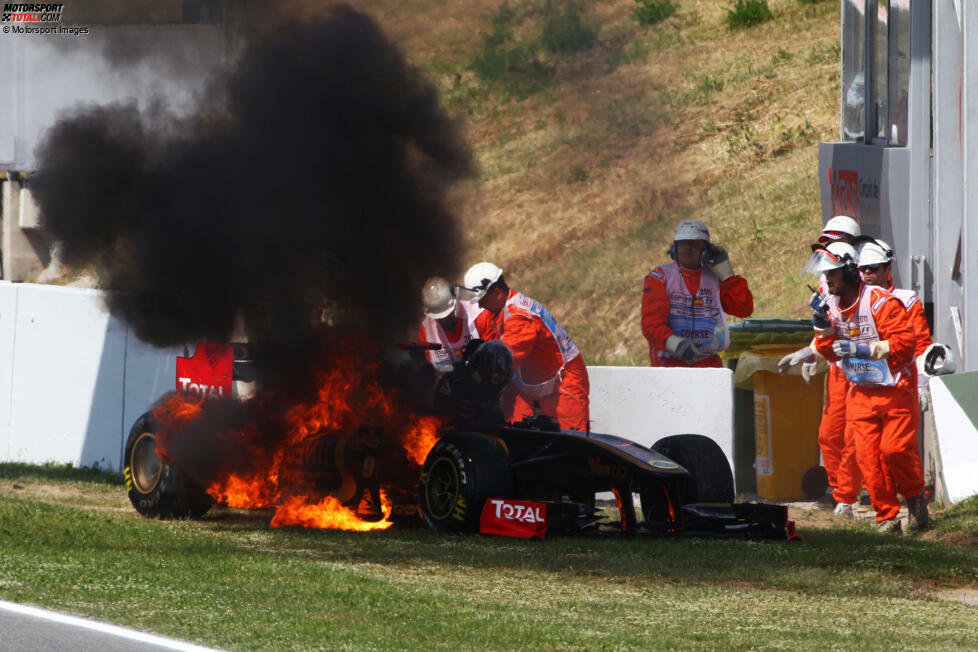 Barcelona 2011: Die Szene am Hungaroring muss Nick Heidfeld wie ein Deja-vu vorgekommen sein, denn Ähnliches hat er zuvor schon in Spanien erlebt!