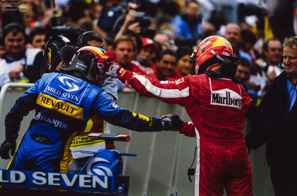Schumacher gratuliert seinem Rivalen zu einem großartigen Rennen: 