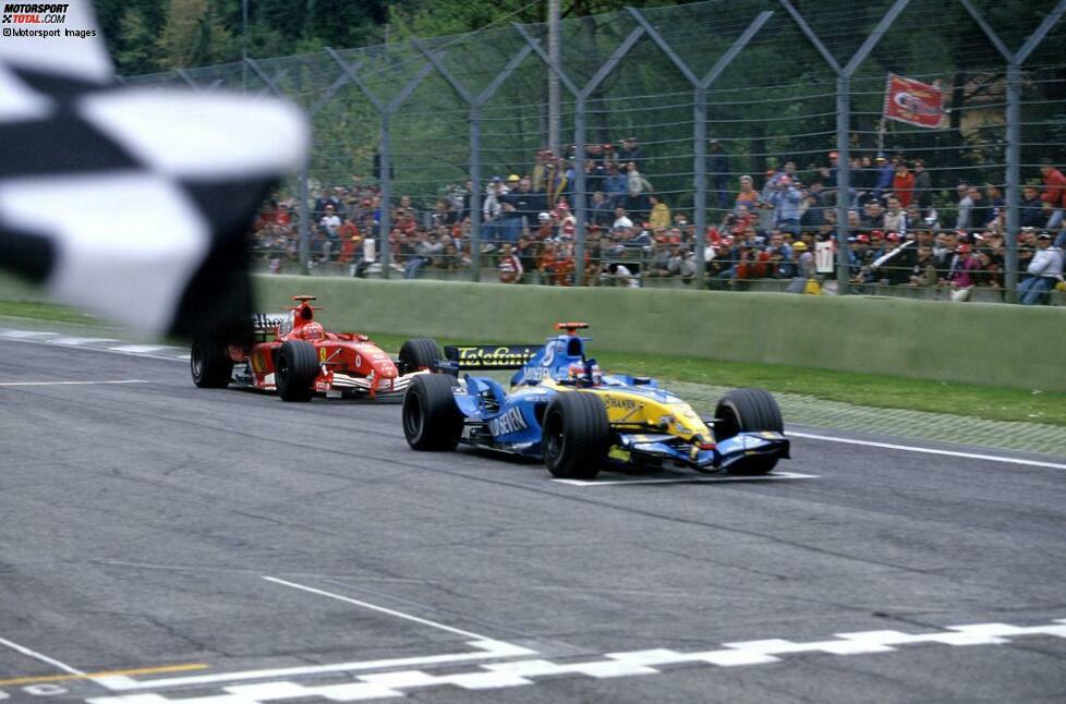 Am Ende fährt Alonso mit 0,2 Sekunden Vorsprung als Sieger über die Ziellinie und holt seinen dritten Sieg in Folge. Für Schumacher bleibt es eine der wenigen Sternstunden 2005. Sein einziger Sieg folgt beim Skandalrennen in Indianapolis.