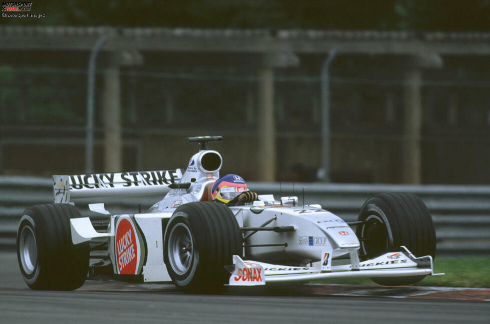 #22: Jacques Villeneuve (BAR): Nach dem Pleitejahr 1999 ohne Punkte erzielt der Kanadier schon beim Auftakt 2000 die ersten Zähler für BAR und am Jahresende ohne Podestplatz den siebten WM-Rang. Es geht voran bei BAR!