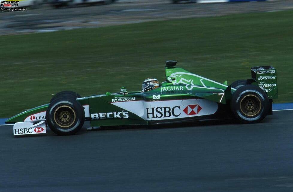 #7: Eddie Irvine (Jaguar): In seiner ersten Saison bei Jaguar läuft für Ex-Ferrari-Mann Irvine noch nicht viel zusammen. Immerhin: Mit Platz vier in Monaco holt er die ersten Punkte für das Stewart-Nachfolgeteam. Am Ende wird's WM-Position 13 für ihn.