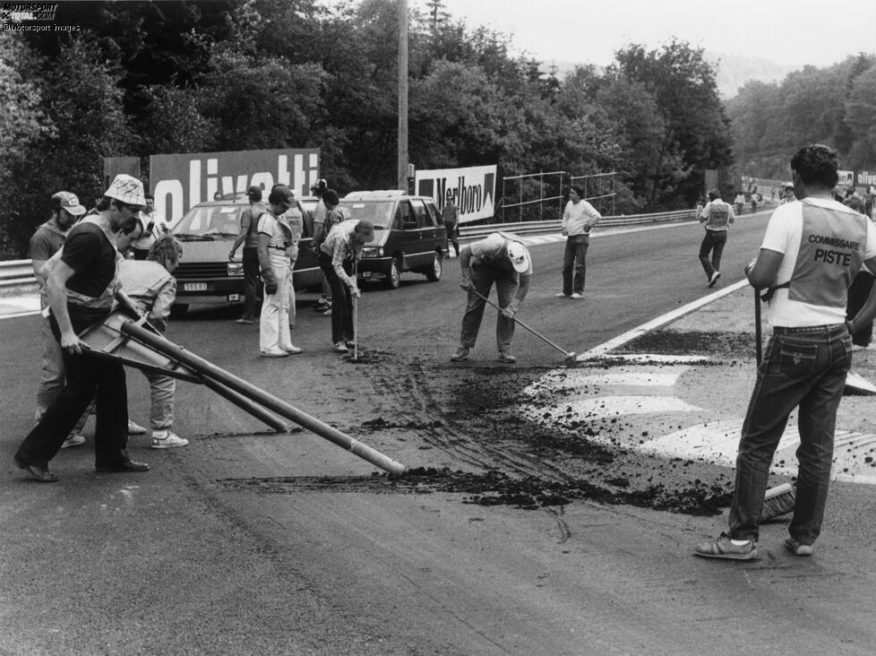 Spa-Francorchamps im Juni 1985: Nichts geht mehr, weil der neu aufgetragene Asphalt den Belastungen nicht standhält. Was dann passiert, geht in die Formel-1-Geschichte ein. Wir blicken zurück!