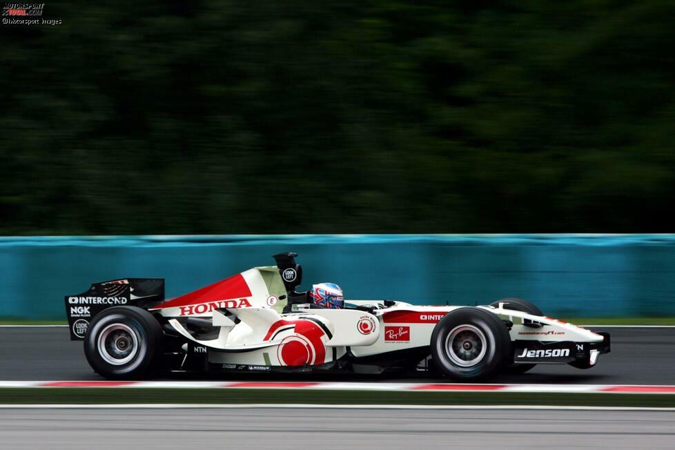 2006: Viele Millionen Euro sind in das Formel-1-Projekt geflossen, am Ende steht dieser eine Sieg. Jenson Button erlöst in Ungarn die Honda-Chefetage und ist erstmals ein Grand-Prix-Gewinner.