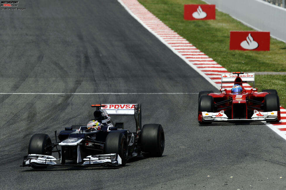 2012: Seit inzwischen deutlich mehr als zehn Jahren wartet Formel-1-Traditionsteam Williams auf einen Sieg. Zuletzt trägt sich im Sommer 2012 Pastor Maldonado in die Siegerliste ein - ein echter Überraschungserfolg!