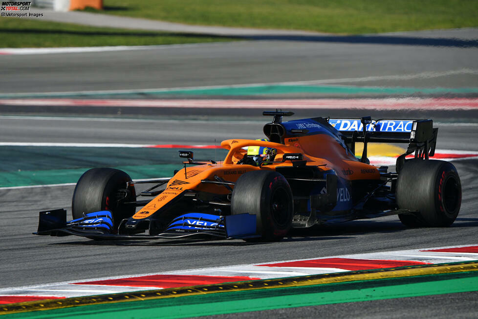 McLaren probierte es auch ohne T-Flügel, um einen Direktvergleich der Aerodynamik zu erhalten.