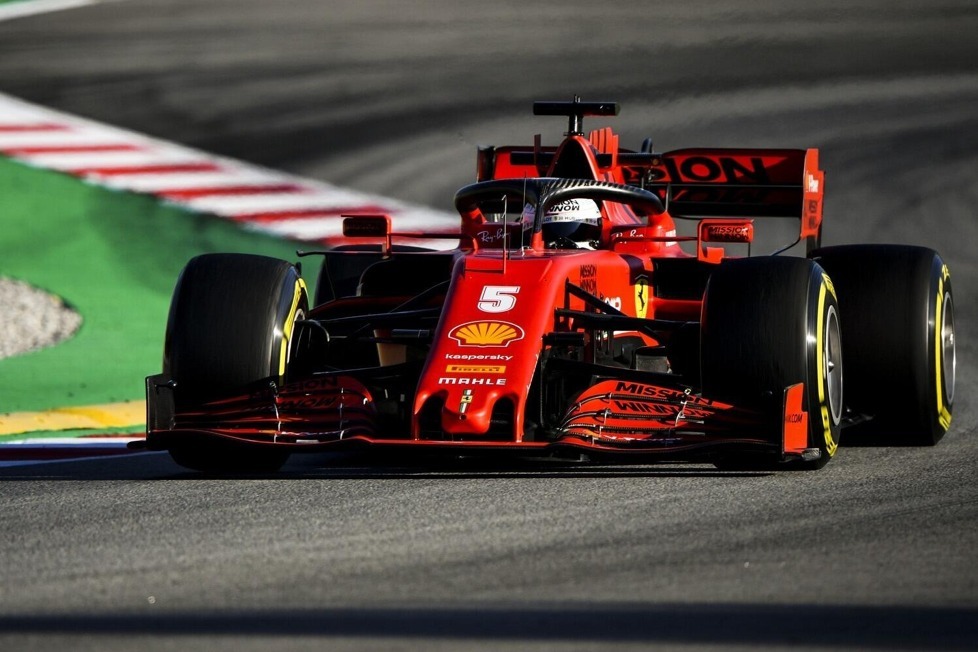 Am zweiten Testtag war Sebastian Vettel erstmals 2020 in Aktion: Hier sind die Bilder des viermaligen Weltmeisters im neuen Ferrari SF1000!