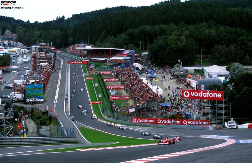 2003: 0 Rennen rein, 1 Rennen raus - Ein Rennen fehlt in der Saison 2003. Der Große Preis von Belgien wird aufgrund der heimischen Regeln für Tabakwerbung gestrichen. Unter anderem die Topteams Ferrari oder McLaren hätten sonst mit ihrem Sponsoring dagegen verstoßen. Das drückt den Kalender auf 16 Rennen.