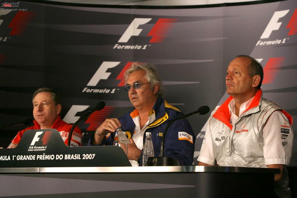... war Jean Todt noch Teamchef bei der Scuderia, Flavio Briatore bei Renault und Ron Dennis bei McLaren.