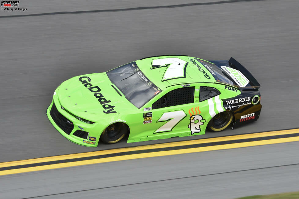 Chevrolet Camaro (2018): Viele Jahre lang war Danica Patrick in der IndyCar-Serie und anschließend im NASCAR-Cup mit dem grünen Design von Sponsor GoDaddy unterwegs. Ihr größter Erfolg mit diesen Farben war die Pole-Position für das Daytona 500 im Jahr 2013.