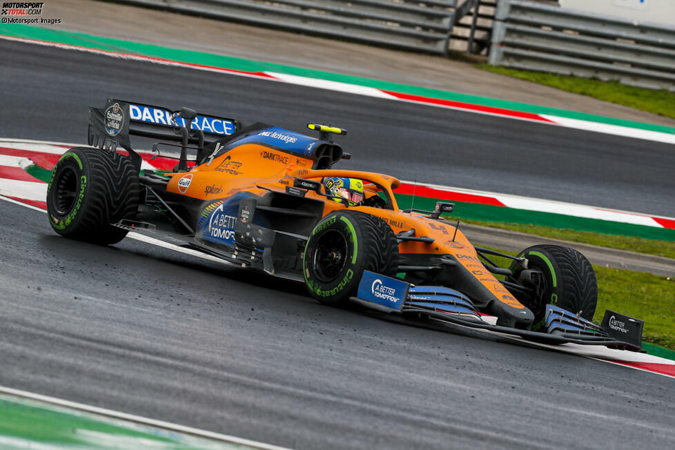 Lando Norris (3): Ein eher unauffälliges Rennen mit P8 am Ende. Ein ordentliches Ergebnis, mehr aber auch nicht - vor allem im Vergleich zum Teamkollegen. Einen Abzug gibt es zudem für die unnötige Strafe im Qualifying, als er seine Runde bei doppelten gelben Flaggen nicht abbrach. Machte sich das Leben so selbst schwer.