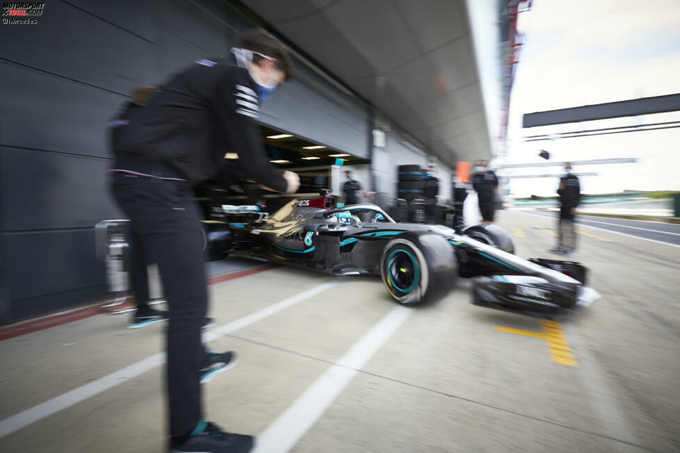 Mercedes testete am Dienstag und Mittwoch in Silverstone. Es war der erste Formel-1-Test unter Corona-Bedingungen.