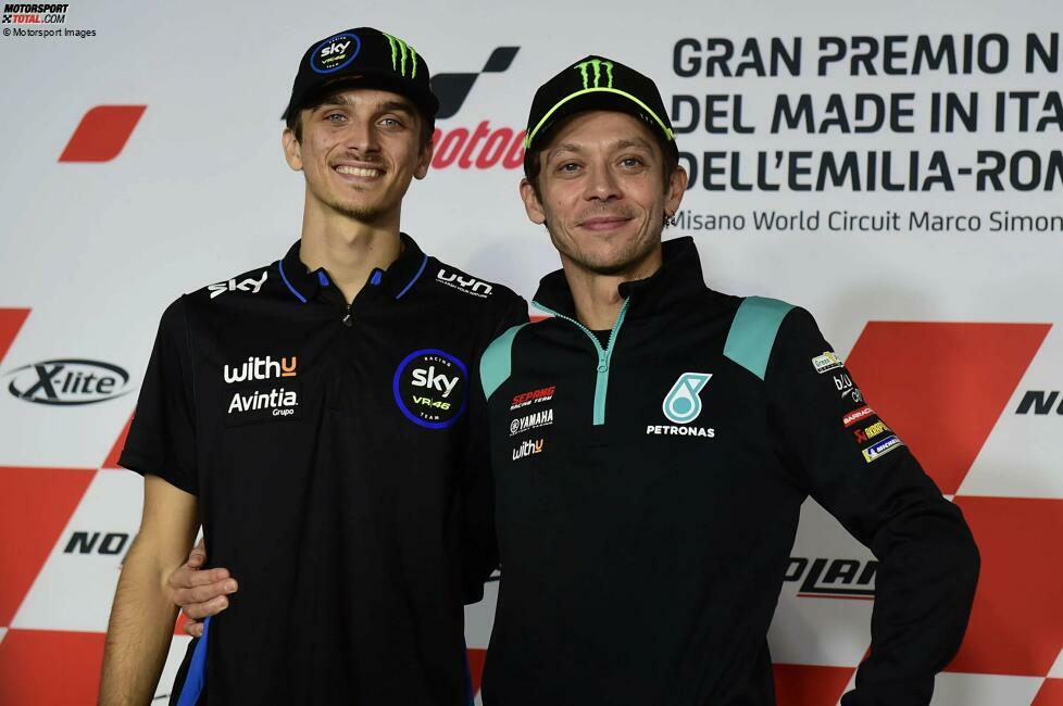Mit Rossi teilt Marini die Strecke nur 2021 direkt: Während er sein Debüt in der MotoGP gibt, ist es für Rossi die Abschiedsvorstellung. Er ist und bleibt für Marini aber ein wichtiger Mentor.
