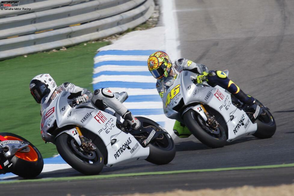 Portugal-Grand-Prix 2009: Yamaha (Jorge Lorenzo und Valentino Rossi)