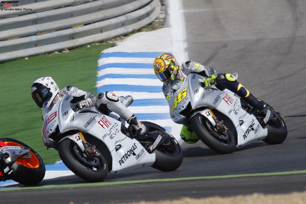 Portugal-Grand-Prix 2009: Jorge Lorenzo und Valentino Rossi (Yamaha)