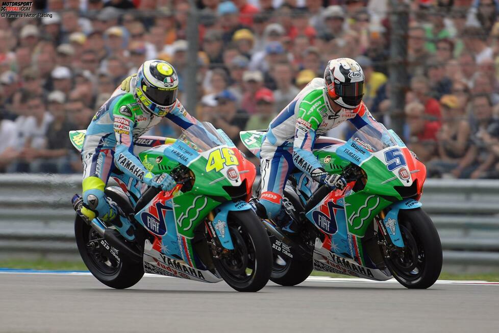 Assen-Grand-Prix 2007: Valentino Rossi und Colin Edwards (Yamaha)