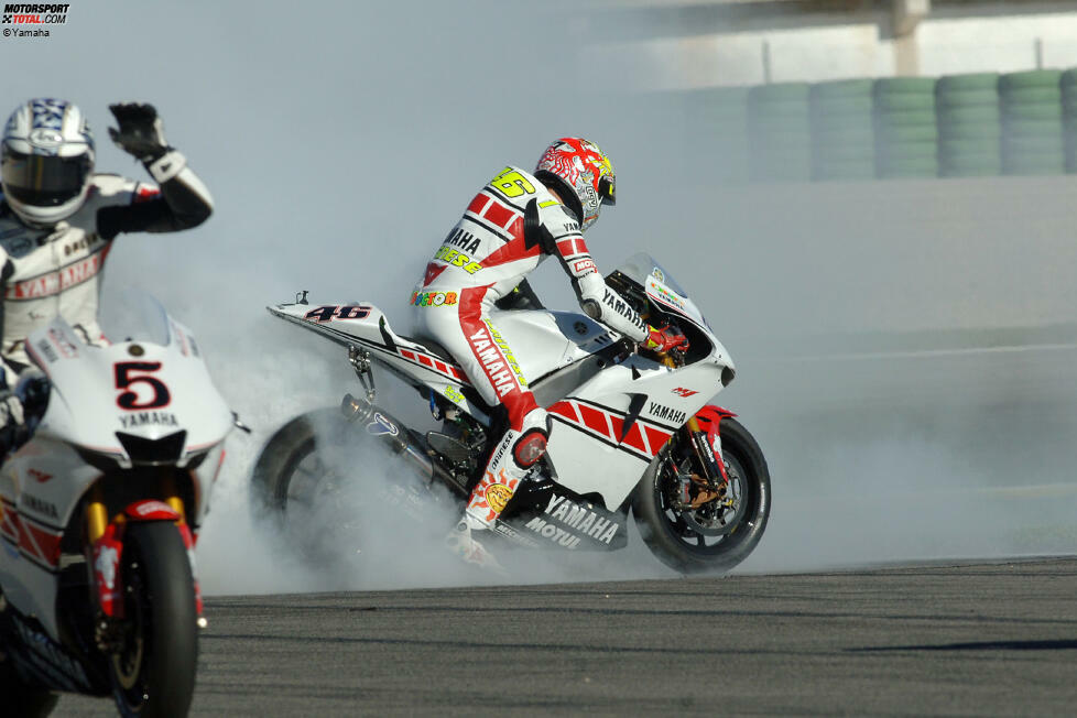 Valencia-Grand-Prix 2005: Yamaha (Colin Edwards und Valentino Rossi)