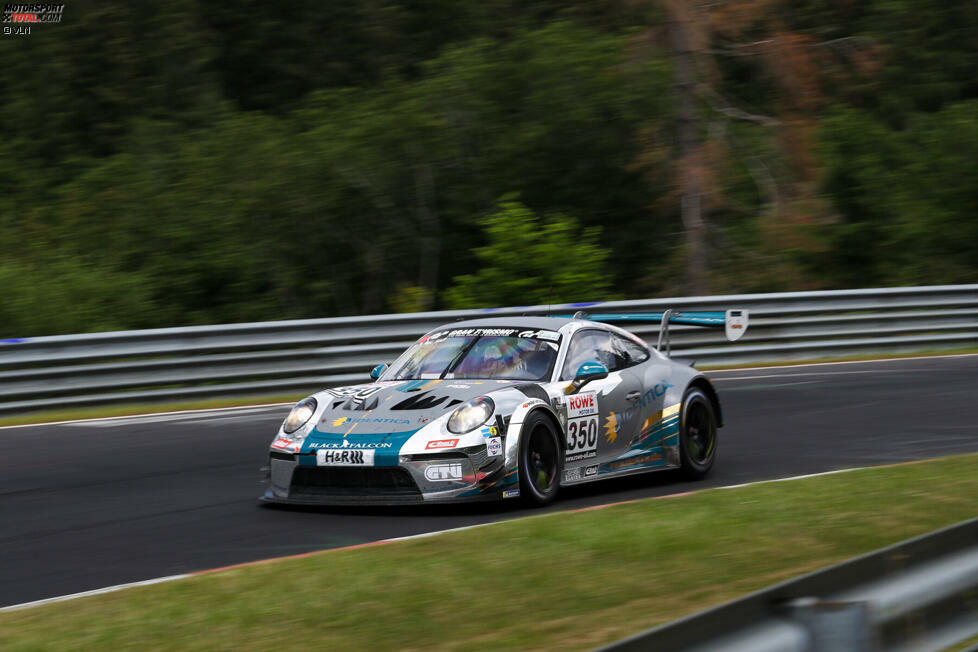 Black-Falcon-Porsche #35 (Böckmann/Rivas/T. Müller/Rosenberg): Der Porsche 911 GT3 Cup MR II ist in der SP Pro zwar nominell in einer gesamtsiegfähigen Klasse, doch das Fahrzeug ist vor allem auch wegen der Reifen langsamer als die GT3. Außerdem keine Profi-Fahrer. 1 Stern.