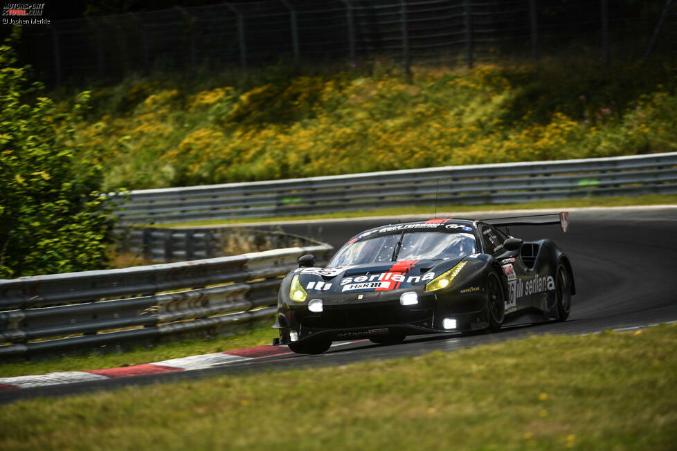 octane126-Ferrari #26 (Grossmann/Trummer/Hirschi/Ludwig): Brillante Leistungen in der Nürburgring-Langstrecken-Serie bisher, dann die Nachricht, dass das Auto zu viel Leistung hatte. Trotzdem, da sollte was gehen. 4 Sterne.