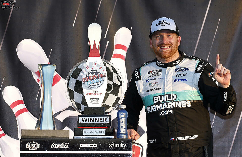 Chris Buescher (aktiv): 6 Siege (erster Sieg: Pocono 2016 - letzter Sieg: Watkins Glen 2024)