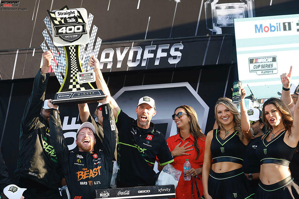 Tyler Reddick (aktiv): 8 Siege (erster Sieg: Elkhart Lake 2022 - letzter Sieg: Homestead 2024)