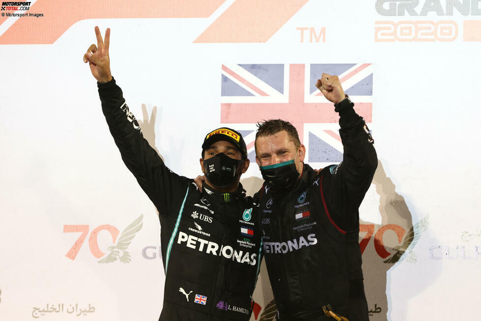 Lewis Hamilton (1): Pole-Position, Sieg, fehlerfreie Leistung. Der Weltmeister liefert auch nach seinem Titelgewinn weiter ab. Bahrain war bereits der fünfte Sieg in Serie, nächste Woche könnte er mit dem sechsten Triumph einen neuen persönlichen Rekord aufstellen. Und nach diesem Wochenende muss man fragen: Wer sollte ihn stoppen ...?
