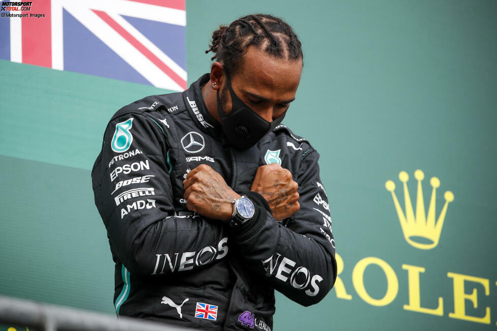 Lewis Hamilton (1): Das Qualifying war absolut bombastisch, das Rennen war kontrolliert. Nicht einmal am Start gab der Brite Platz 1 ab, obwohl das auf der Kemmel-Geraden eigentlich wahrscheinlich ist. Sein einziger Fehler war der Verbremser in der Bus-Stop-Schikane, dem wir ihm aber großzügig verzeihen können.