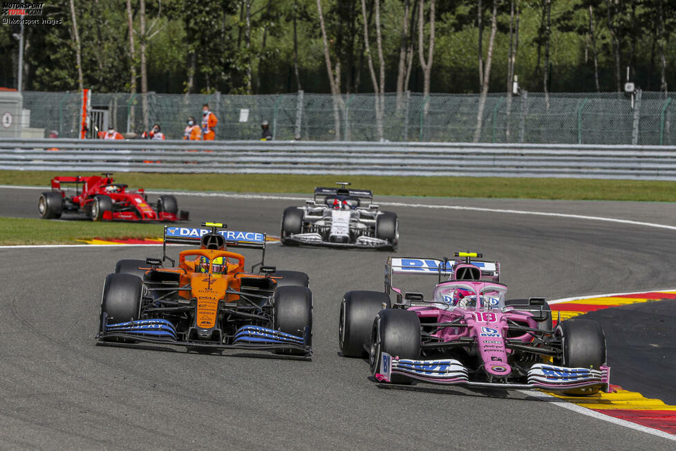 Lance Stroll (3): Beide Racing Point blieben in Belgien unter den Erwartungen. Farblose Plätze neun in Qualifying und Rennen reichen nicht für eine bessere Note. Zumindest hat Stroll wieder gezeigt, dass er durchaus auf Augenhöhe mit Sergio Perez fahren kann.