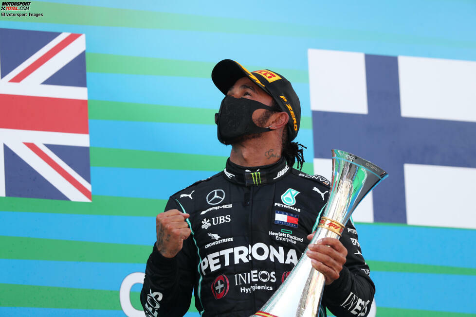 Lewis Hamilton (1): Gleiches gilt natürlich auch für den Weltmeister. Pole-Position geholt, im Rennen den Start gewonnen und das Geschehen auf der Strecke anschließend absolut beherrscht. Verstappen hatte nie wirklich eine Chance, ihm gefährlich zu werden. In der Form wird Hamilton in diesem Jahr von Sieg zu Sieg fahren.