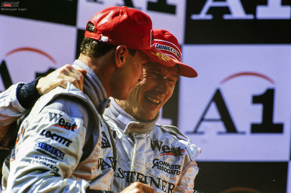 In den Folgejahren ist der A1-Ring oftmals ein guter Boden für McLaren-Mercedes. Mika Häkkinen gewinnt 1998 und 2000 vor seinem Teamkollegen David Coulthard. Nur 1999 kann Eddie Irvine siegen, nachdem der Finne vom Schotten bereits in der ersten Kurve gerammt wird. Michael Schumacher muss noch auf einen Sieg warten ...