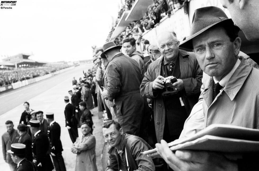 Le Mans 1961; rechts im Bild: Ferry Porsche.