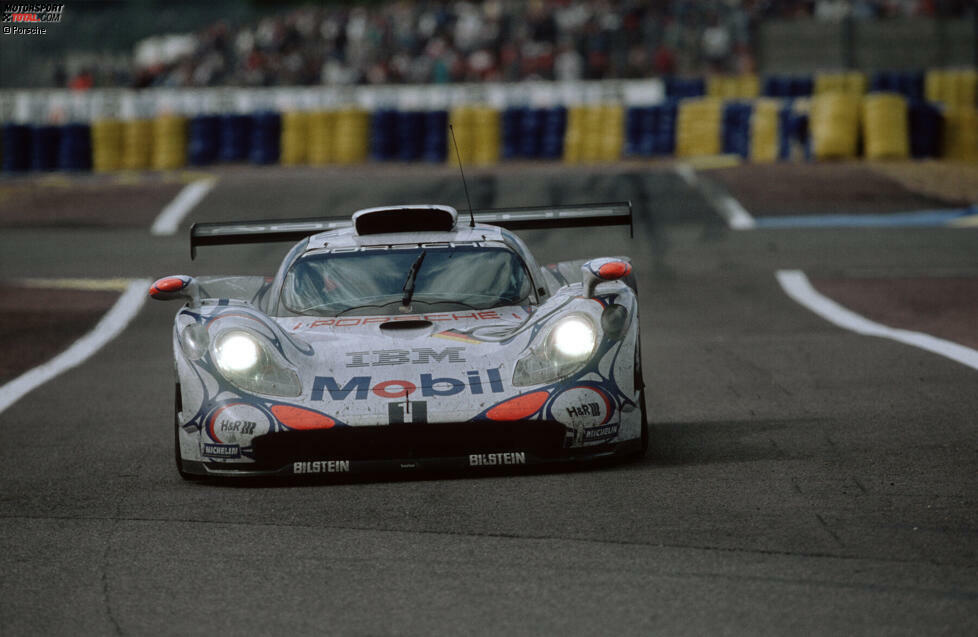 1998: Porsche 911 GT1 Rennversion in Le Mans; Fahrer: Allan McNish, Stephane Ortelli und Laurent Aiello, Gesamtsieg.