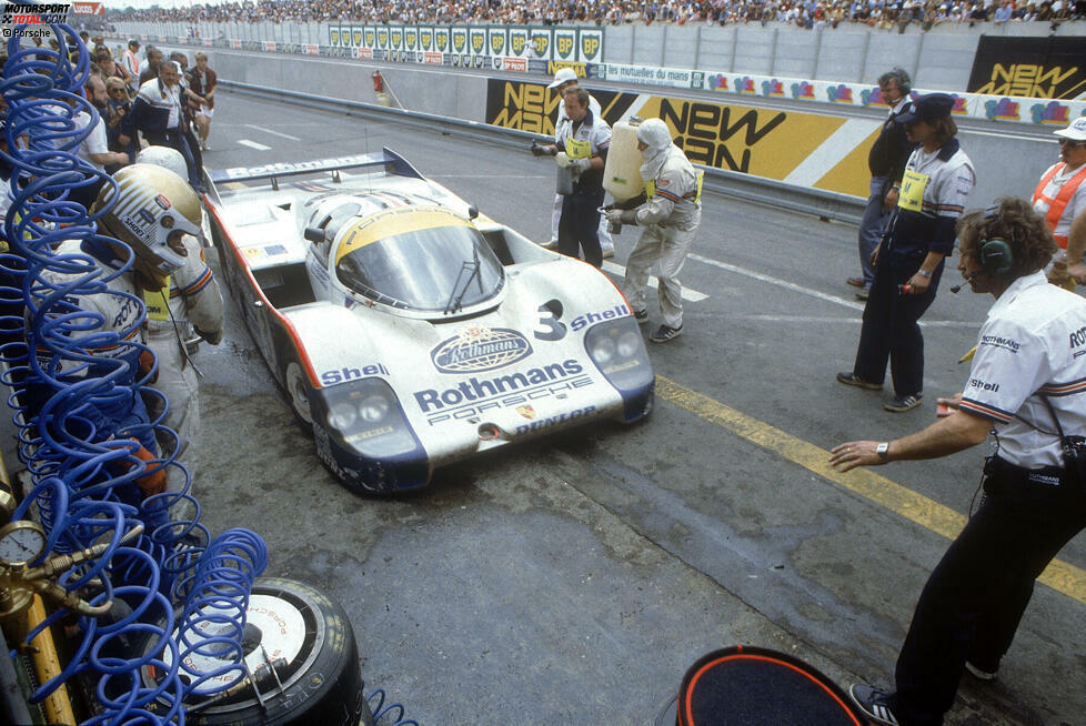 Le Mans 1983: Porsche 956 LH (#3) mit Vern Schuppan, Hurley Haywood und Al Holbert (Gesamtsieger).