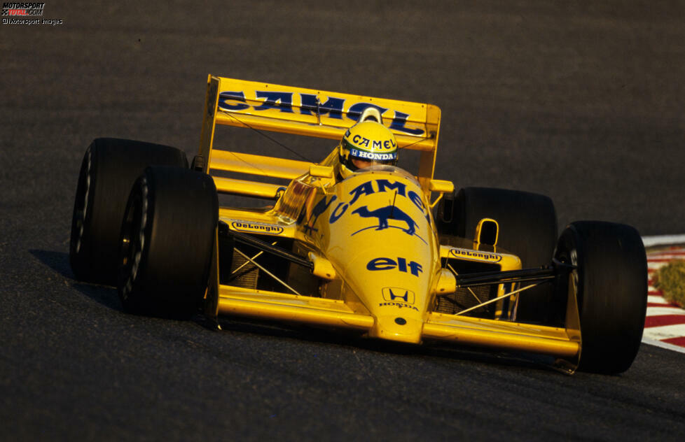 ... kommt zur Saison 1987 Camel ins Team und erneut wandelt sich das Erscheinungsbild der Lotus-Boliden radikal! Bei Gelb müssen wir natürlich auch ...