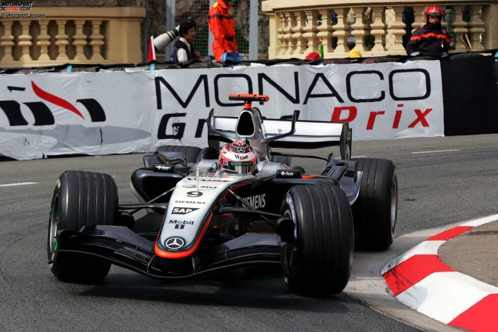 9. Grand Prix von Monaco 2005, Monte-Carlo (McLaren, P1): Es ist Räkkönens einziger Sieg auf dem legendären Stadtkurs. Eine überwältigende Leistung in der Qualifikation, in dem er sich die Pole sichert, hat zu diesem Erfolg beigetragen. Am Start kann sich Räikkönen gegen Alonso behaupten und baut seine Führung anschließend aus.
