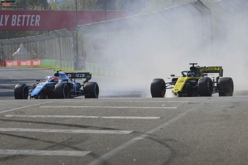 ... das sich nicht bezahlt macht. Schon im ersten Rennen scheidet er nach wenigen Metern aus. Nur in wenigen Grands Prix kann das französische Werksteam ansprechende Leistungen zeigen, weshalb Ricciardo zusehends die Lust verliert.