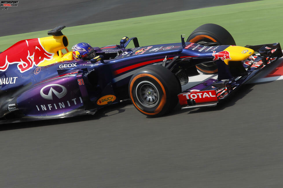 Beim Young-Driver-Test in Silverstone darf die Nachwuchshoffnung schließlich im aktuellen Red Bull RB9 von Vettel und Webber Platz nehmen. Zu jenem Zeitpunkt ist bereits bekannt, dass der Australier das Topteam zu Saisonende verlassen wird ...