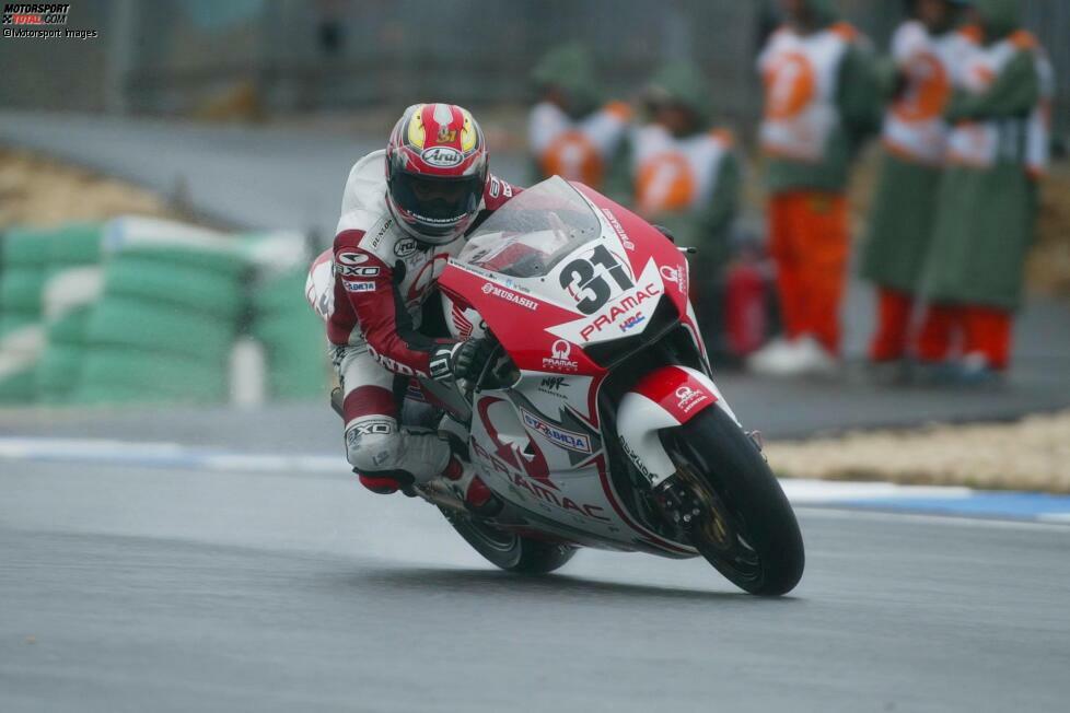 Tetsuya Harada: Seinen größten Erfolg erzielte er 1993 mit dem Titel in der 250er-Klasse. 2000 und 2002 fuhr der Japaner in der Königsklasse, bevor er zurücktrat.