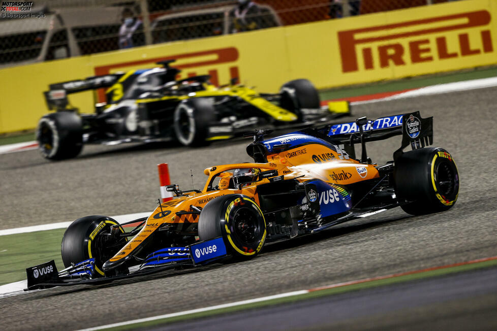 Carlos Sainz (2): Wieder einmal eine tolle Vorstellung des Spaniers, hauchdünn am Podium und an der 1 vorbei. P8 im Qualifying keine besondere Leistung, im Rennen dafür wieder einmal fehlerfrei nach vorne gearbeitet. Für die Bestnote hätte er es allerdings noch aufs Podest schaffen müssen, steckte etwas zu lange hinter Bottas fest.