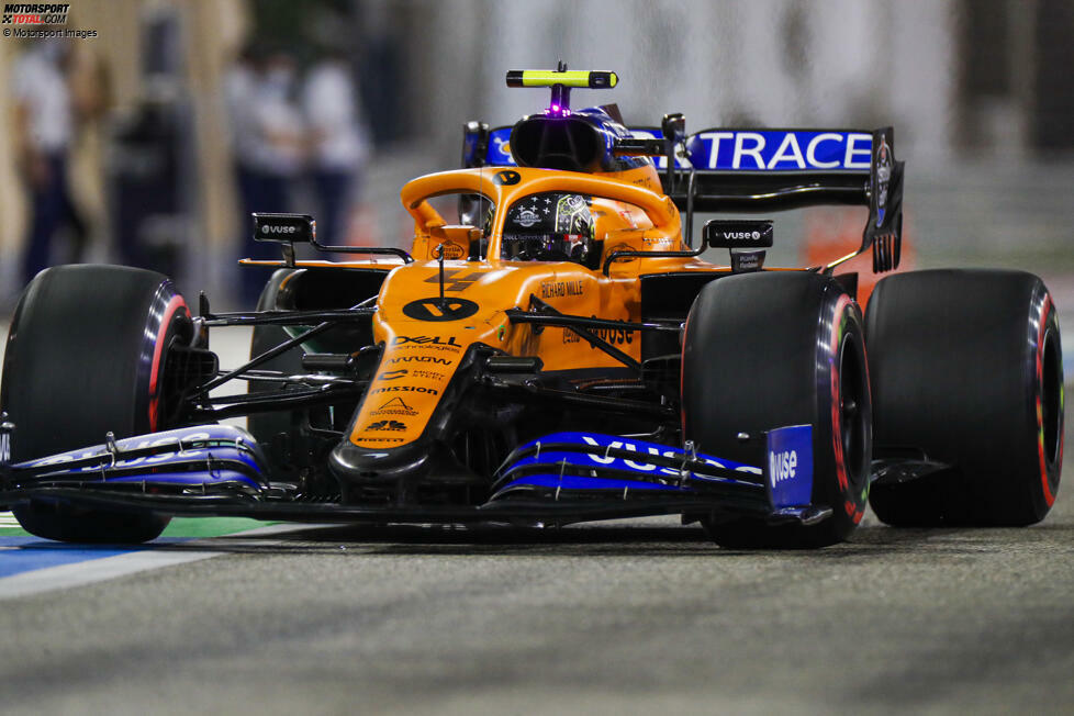 McLarens Löffel-Flügel verfügt über einen deutlich abrupteren Übergang ins Löffel-Element als die meisten Lösungen der anderen Teams, die einen fließenderen Übergang aufweisen.